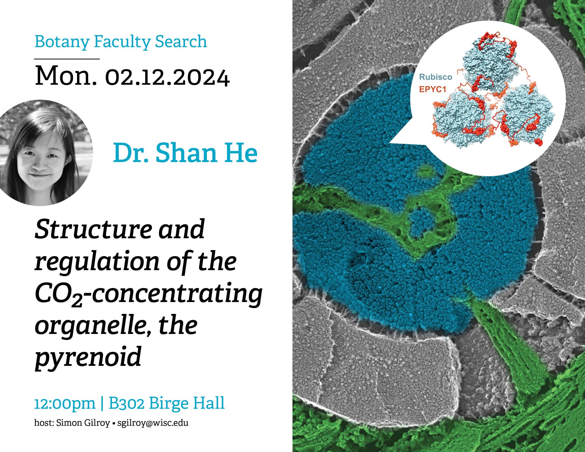 Shan He – Structure and Regulation of the CO2-Concentrating Organelle ...